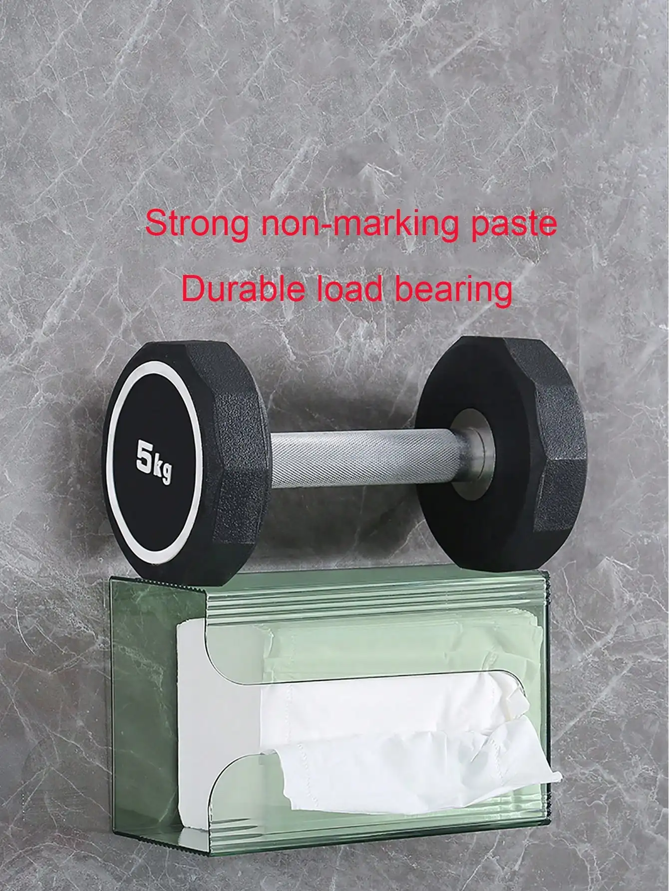 Bathroom Wall-Mounted Self-Adhesive Tissue Box Multi-Function Paper Towels Storage Box Portable Draw Cartons Commodity tissue box tissue storage box