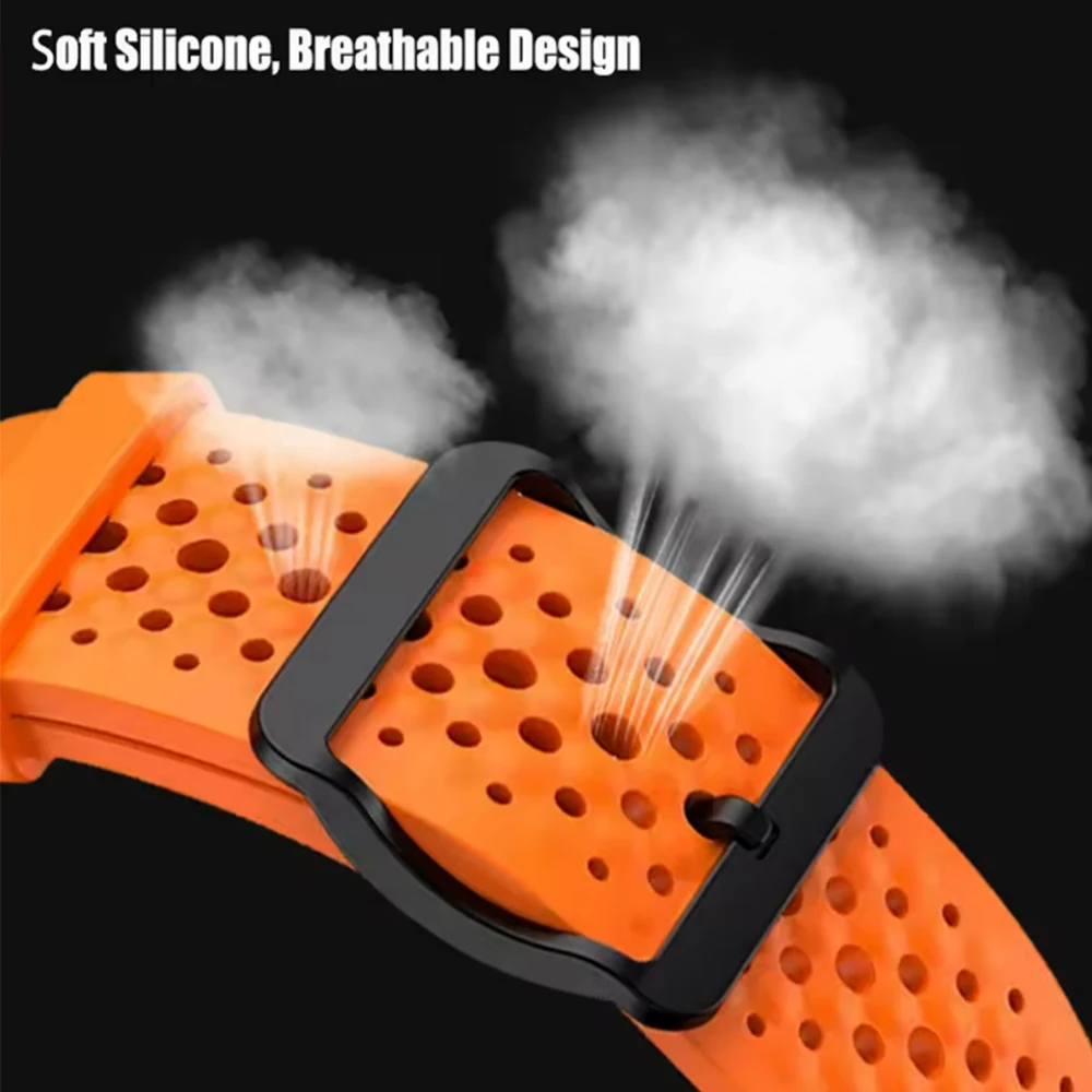 22mm Silicone Sport Breathable Watch Strap
