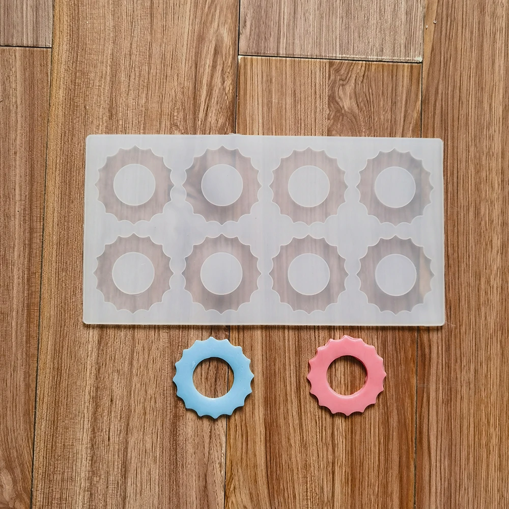 

Flower wreath flip candy chocolate silicone mold DIY candy pudding dessert mold cake decoration plugin kitchen baking utensils