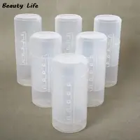 Adjustable Height PVC Makeup Brush Holder Display Storage Cup Organizer with Lid 1