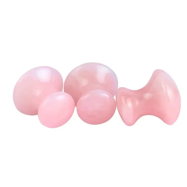 1pc 100% Natural Rose Quartz Mushroom Eye Massager Gua Sha Stone for Facial Rejuvenation - Image 6