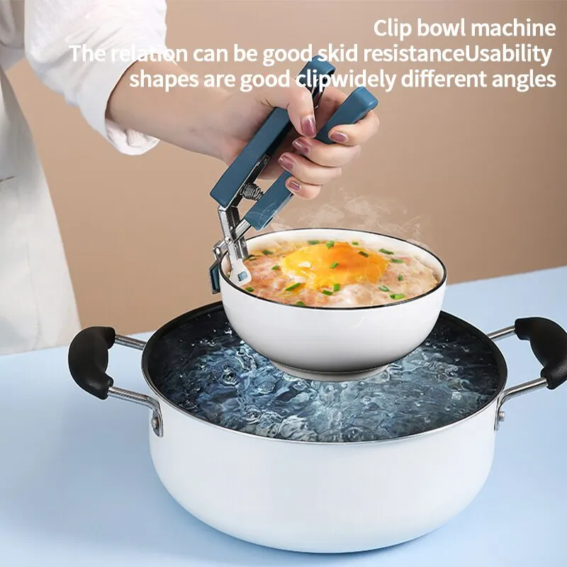 StainlessSteelClipBowlClipTrayBowlHolderHairClawsClipKitchen