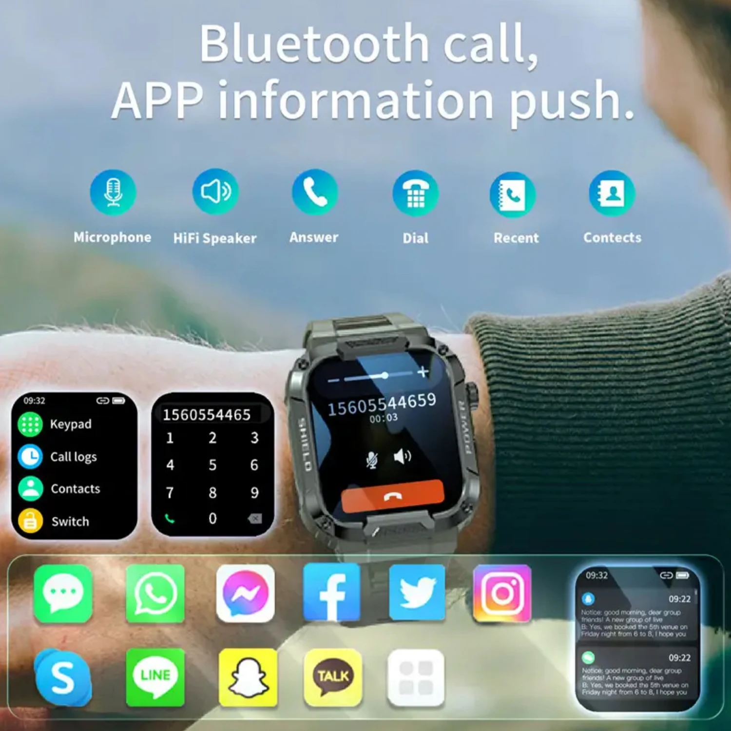 2025 NEW Original Outdoors Smart Watch Men GPS Tracker Bluetooth Call Fitness Waterproof Sport Smartwatch for Women Android IOS