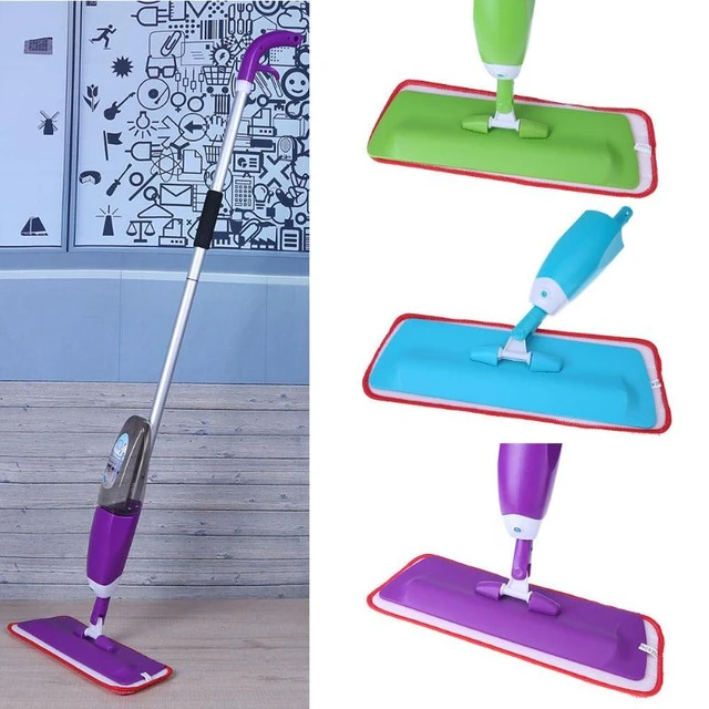 Magic Spray Mop Wooden Floor with Reusable Microfiber Pads 360 Degree  Handle Home Windows Kitchen Mop Sweeper Broom Clean Tools - AliExpress