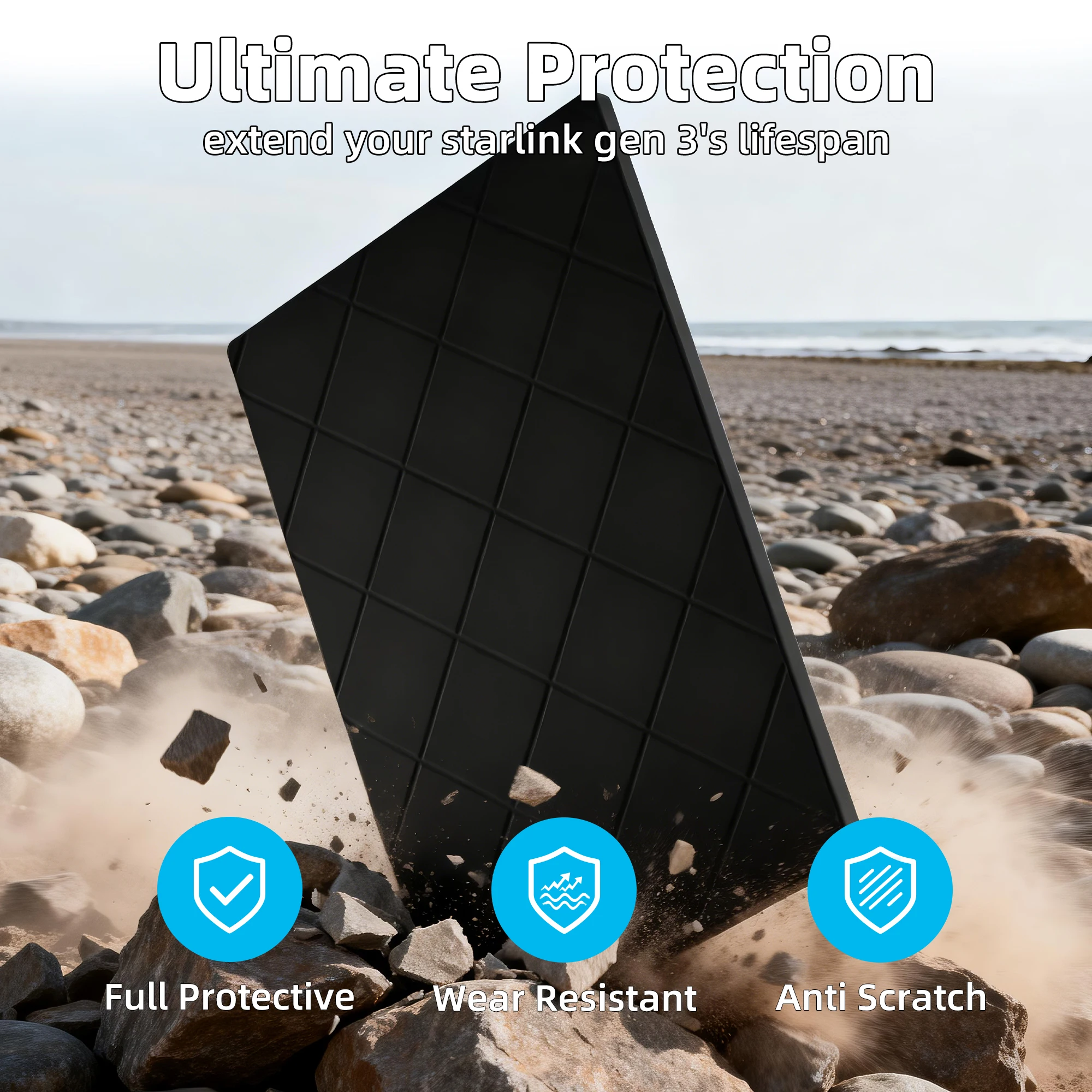 Premium Silicone Protective Cover - Waterproof, UV Resistant, Anti-Hail Solution for Outdoor Satellite Dishes