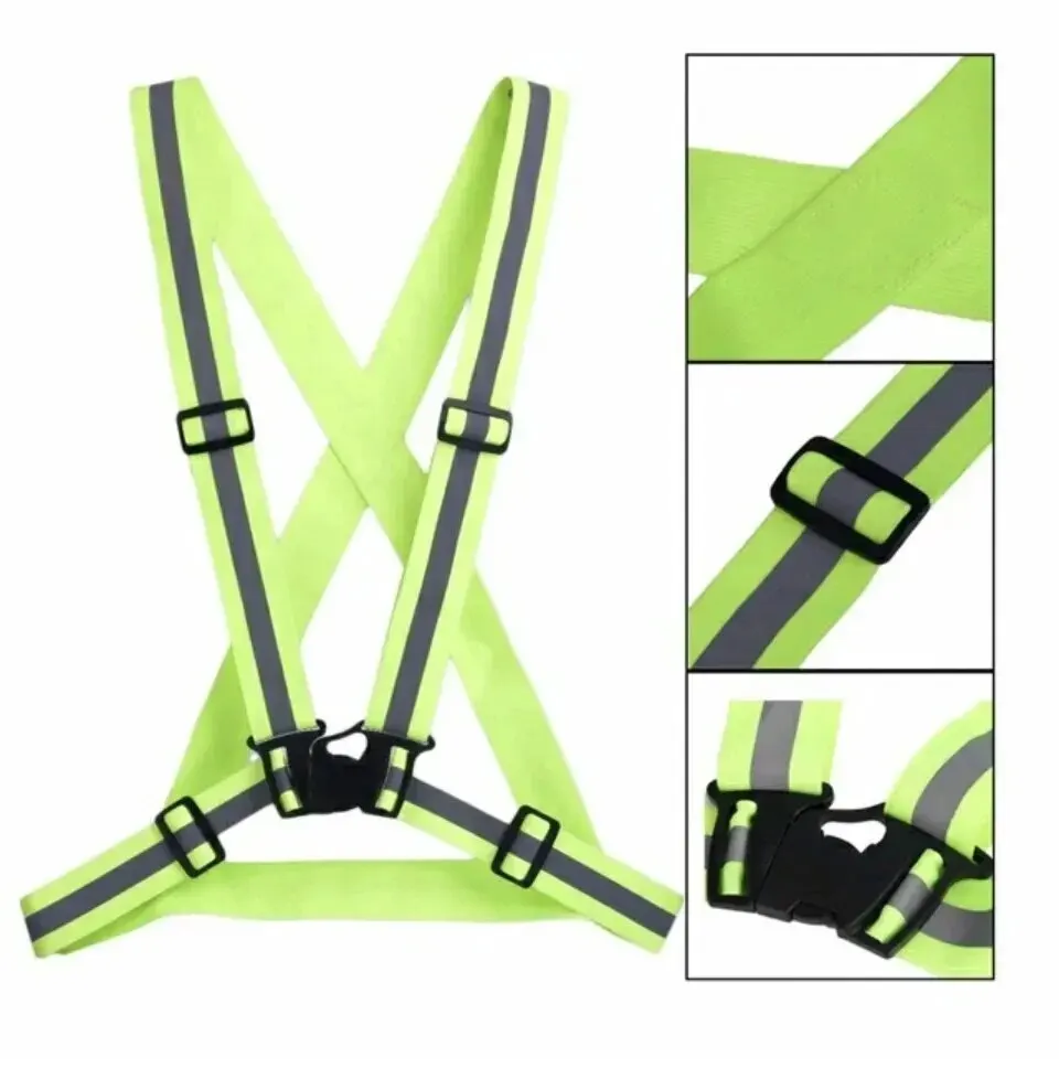 Cycling Reflective Safety Vest High Visibility for Night Riding Running Bicycle Motorcycle Outdoor Sports Elastic Band cycling vest reflective safety vest safety vest