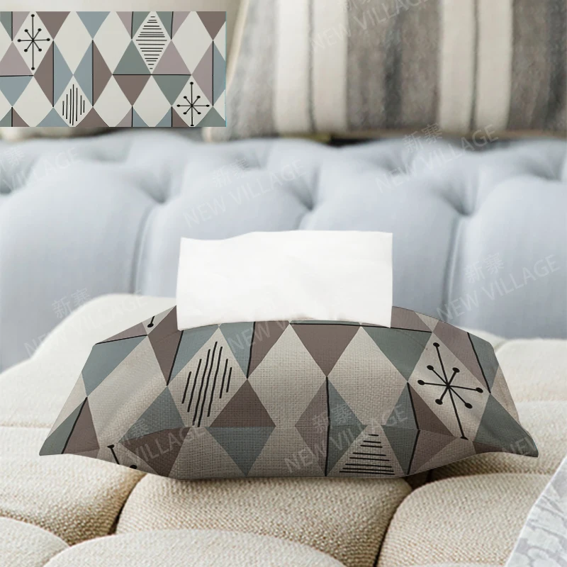 Home decor boho fabric tissue box car tissue holder tissue cover box  Textiles cloth storage tissue bag nordic wipes dispenser 6