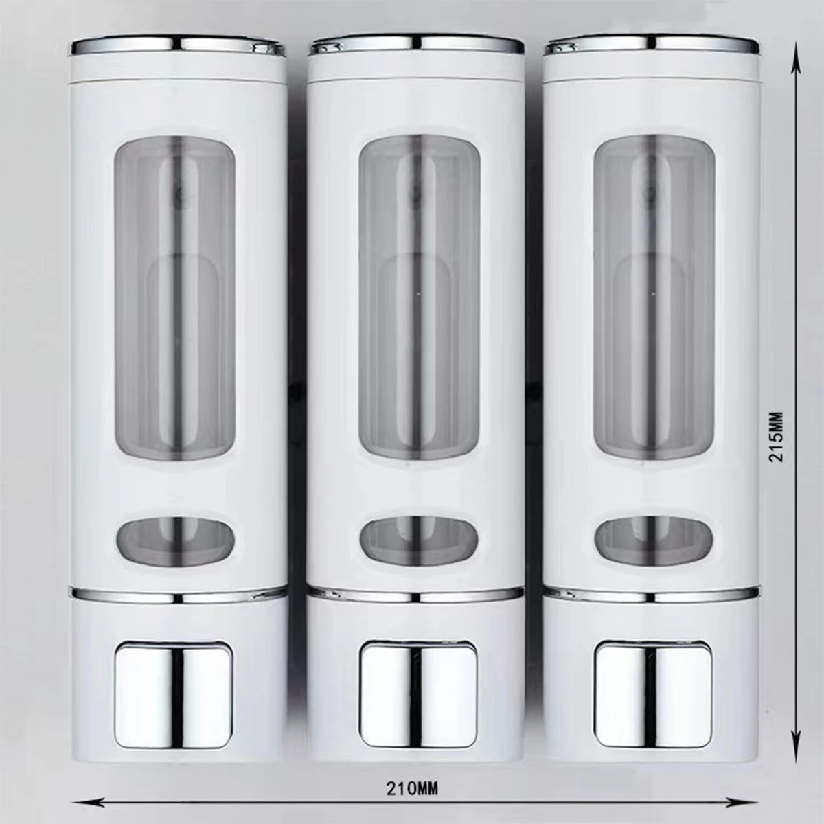 400ml 3 head shower and lotion dispenser waterproof shampoo body wash container wall mounted Suitable for home hotel restaurant