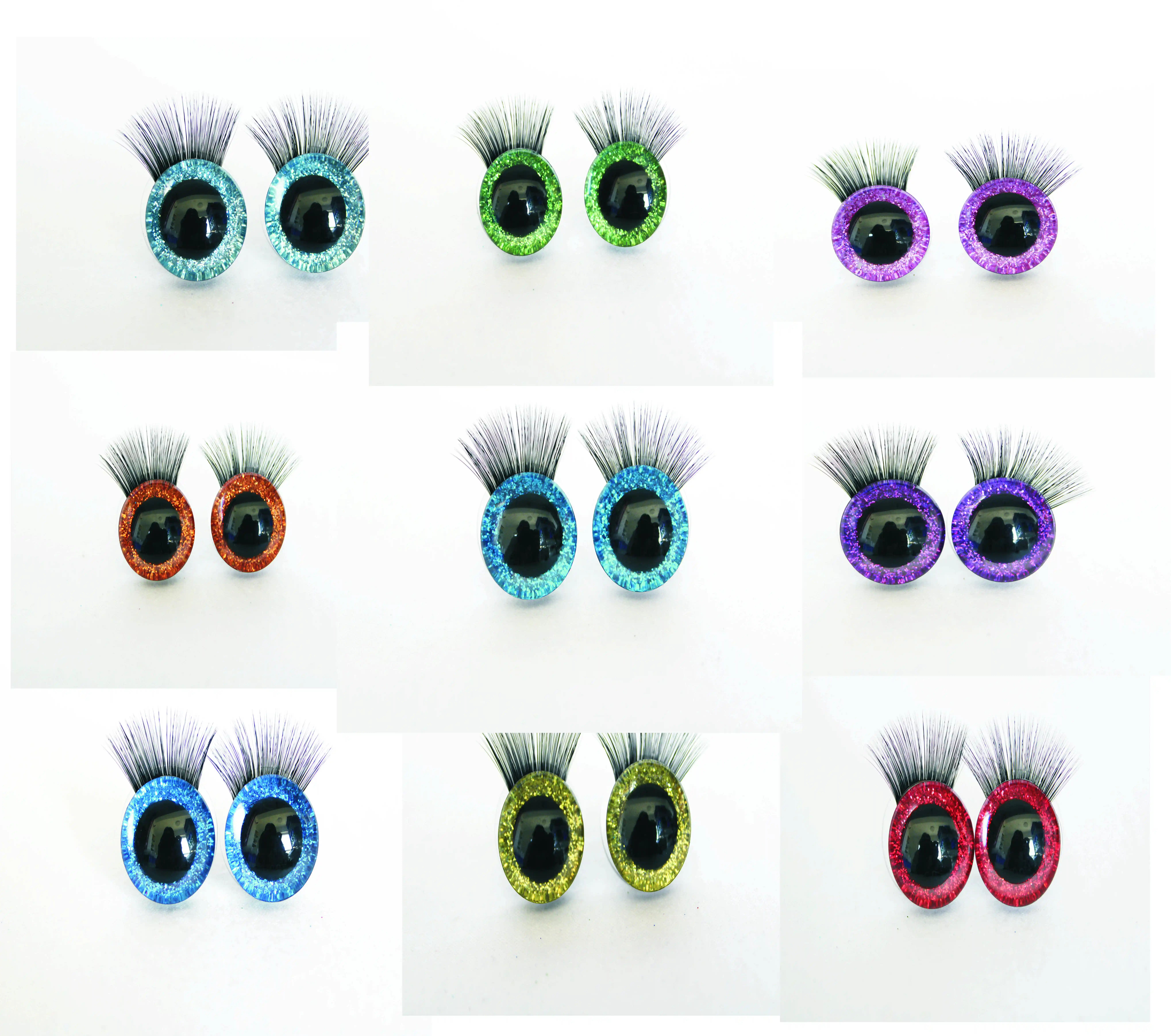 20sets 20mm 3d Eyes Safety Eyes With Eyelashes-flashing Eyes For Amigurumi  Crochet Stuffed Animal Doll Accessories - Dolls Accessories - AliExpress