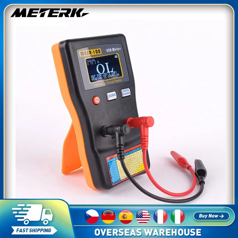 

MESR-100/M6013 ESR измеритель емкости Ом, профессиональный измеритель емкости сопротивления, конденсатора, тестер конденсаторов