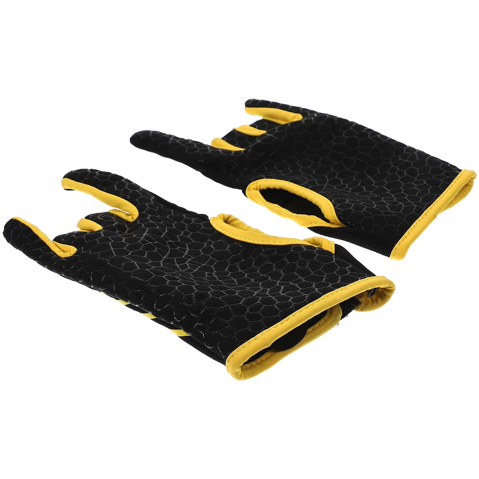 

1 Pair Bowling Comfortable Bowling Accessories Semi- Finger Instruments Sports Mittens For Bowling- Size/ ( Yellow )