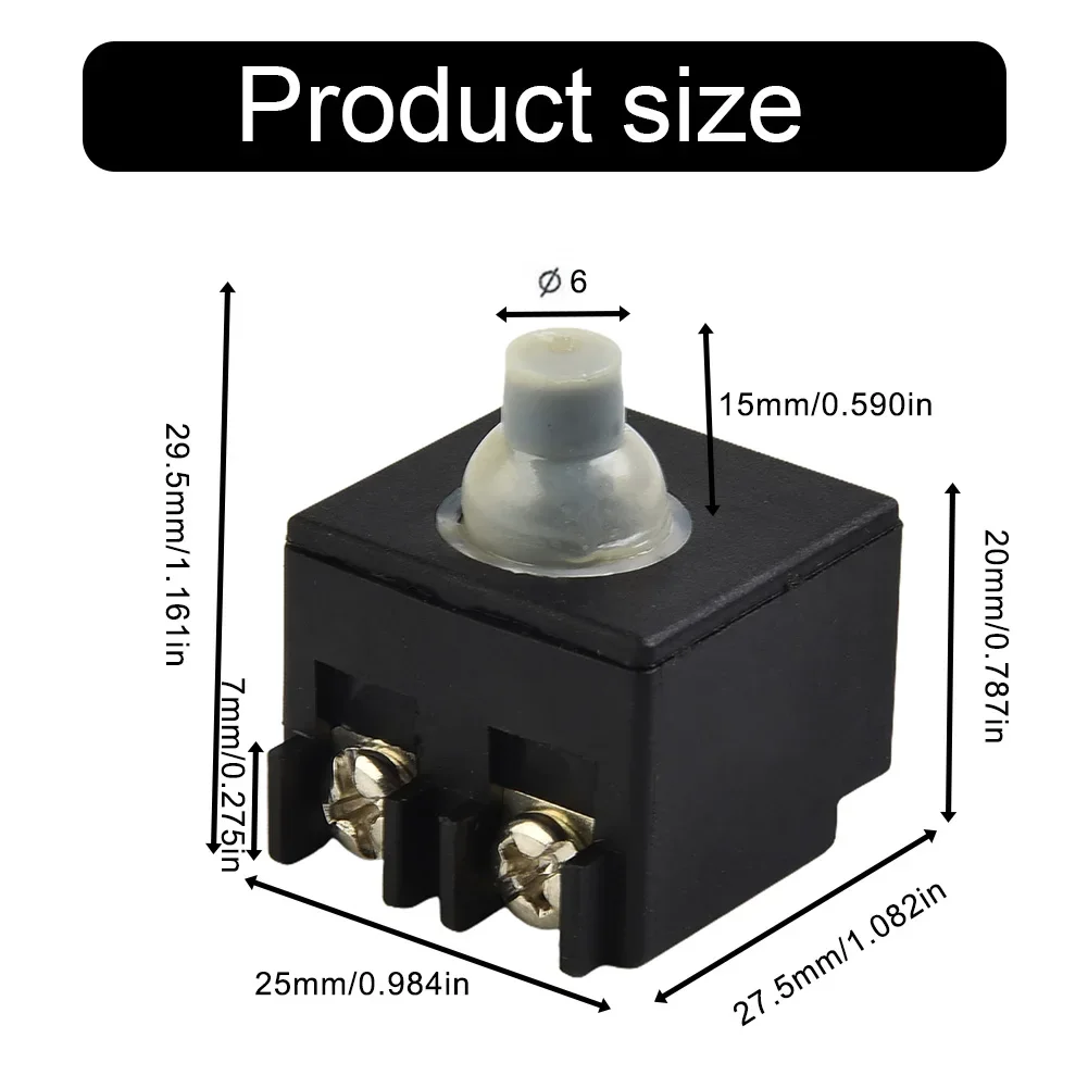 Angle Grinder Switch Accessories Key Switch Speed Control FA2-6/2W 6-100 2PCS For Angle Grinder Electric Hammer