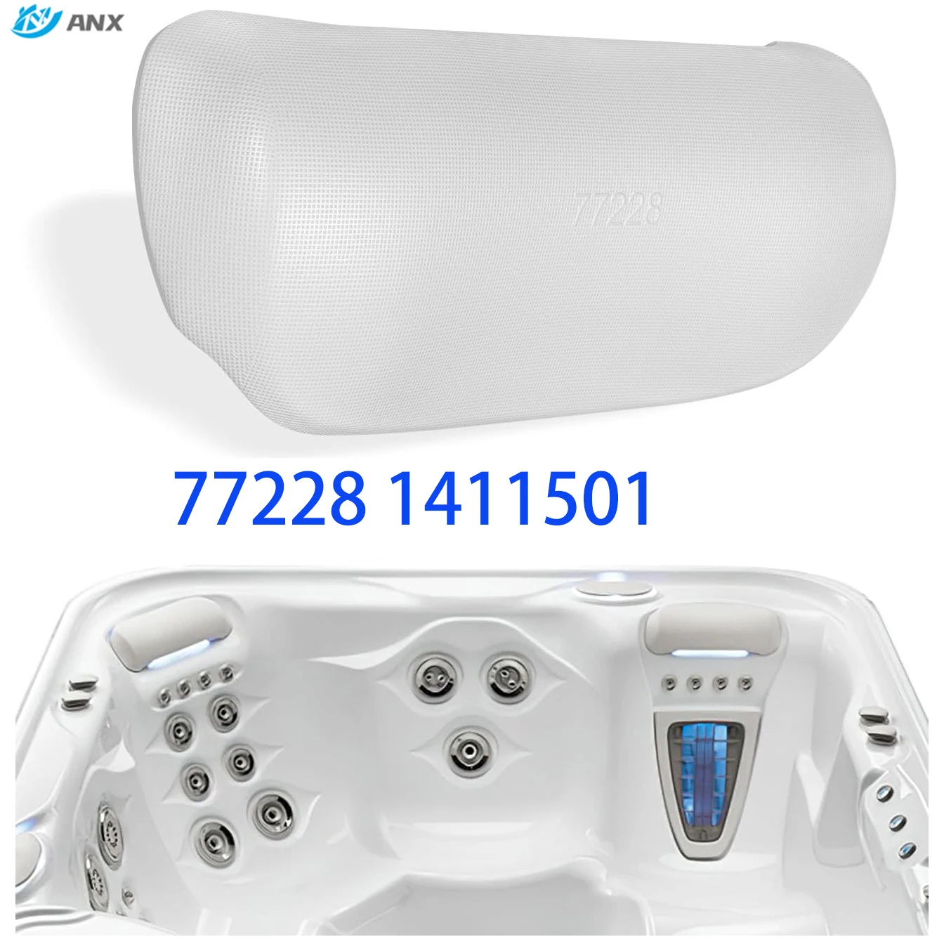 77228 1411501 Hot Tub Spas Pillows for Hot Spring Highlife Series Spa from 2014-2025 Aria, Envoy, Grandee Jetsetter Jetsetter LX