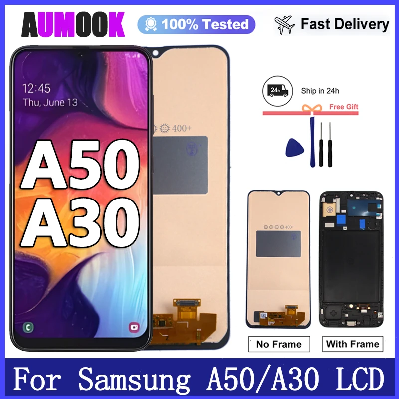 NEW AMOLED Display For Samsung Galaxy A50 A505F LCD Display Touch Screen Digitizer for Samsung A30 A305F LCD Display Replacement