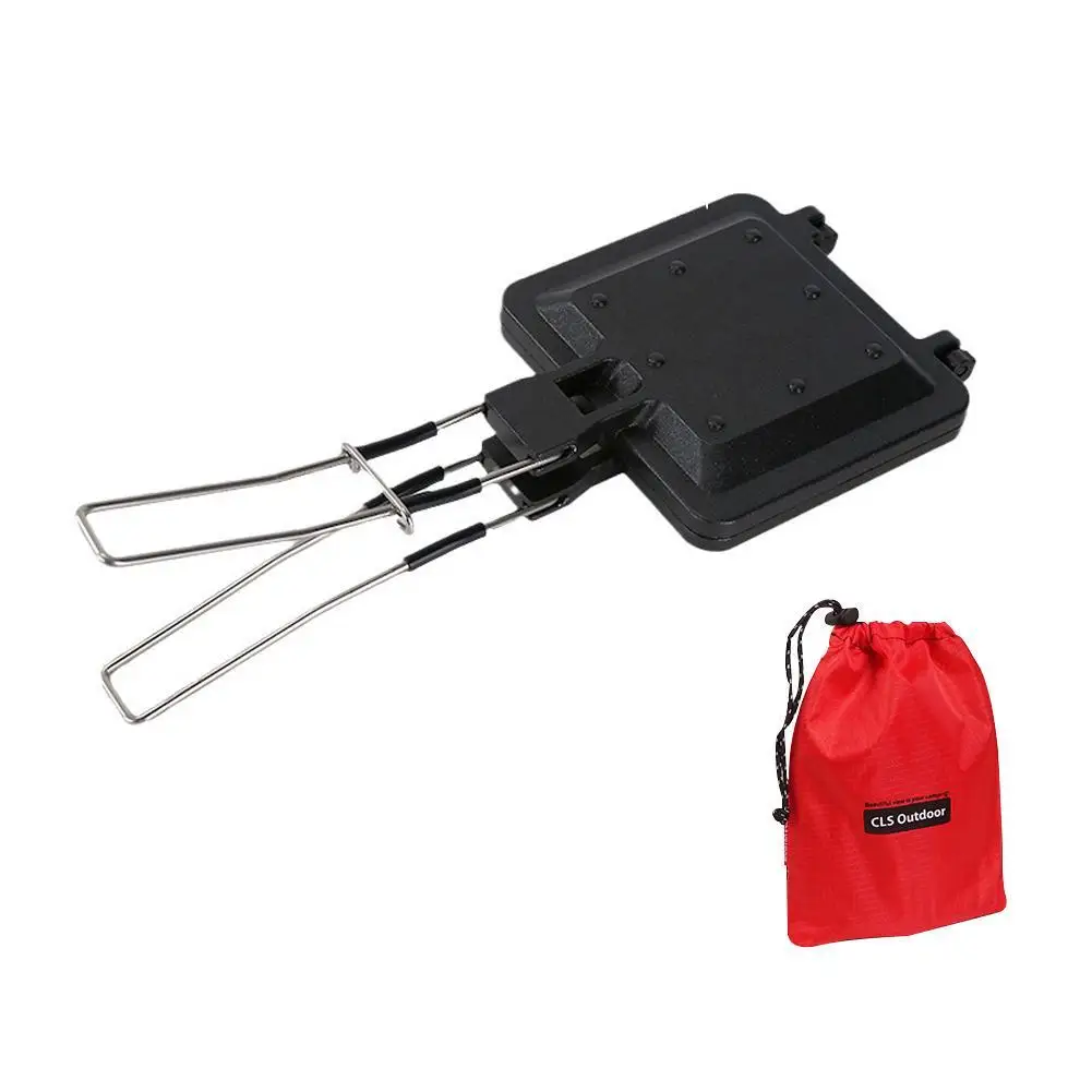 휴대용 캠핑용 접이식 샌드위치 그릴, 떡붙지 않는 프라이팬, 실용적인 야외 조리 도구 휴대용 캠핑용 접이식 샌드위치 그릴, 떡붙지 않는 프라이팬, 실용적인 야외 조리 도구