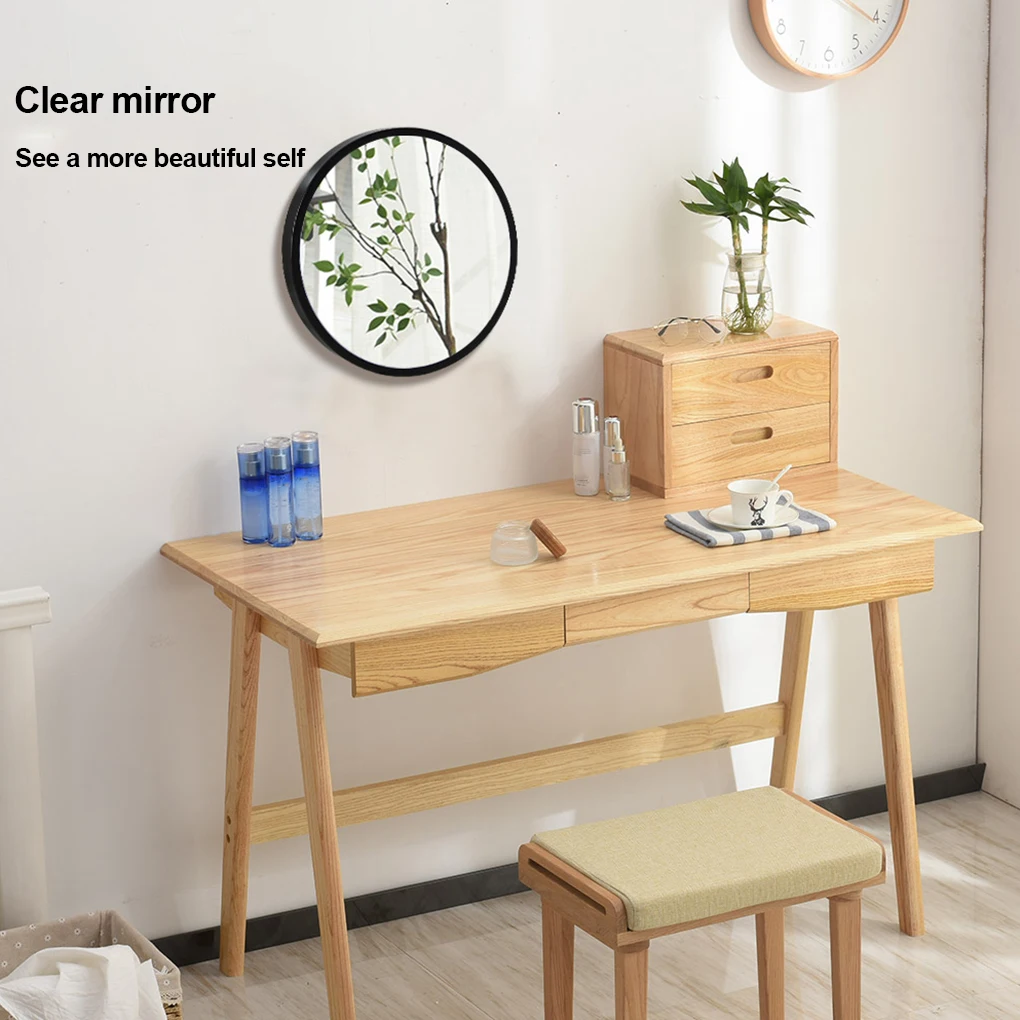 Makeup Mirror Round Cosmetic Mirror with Night Lamp Bedroom LED Night Light Makeup Supplies, Moon, 25cm 3