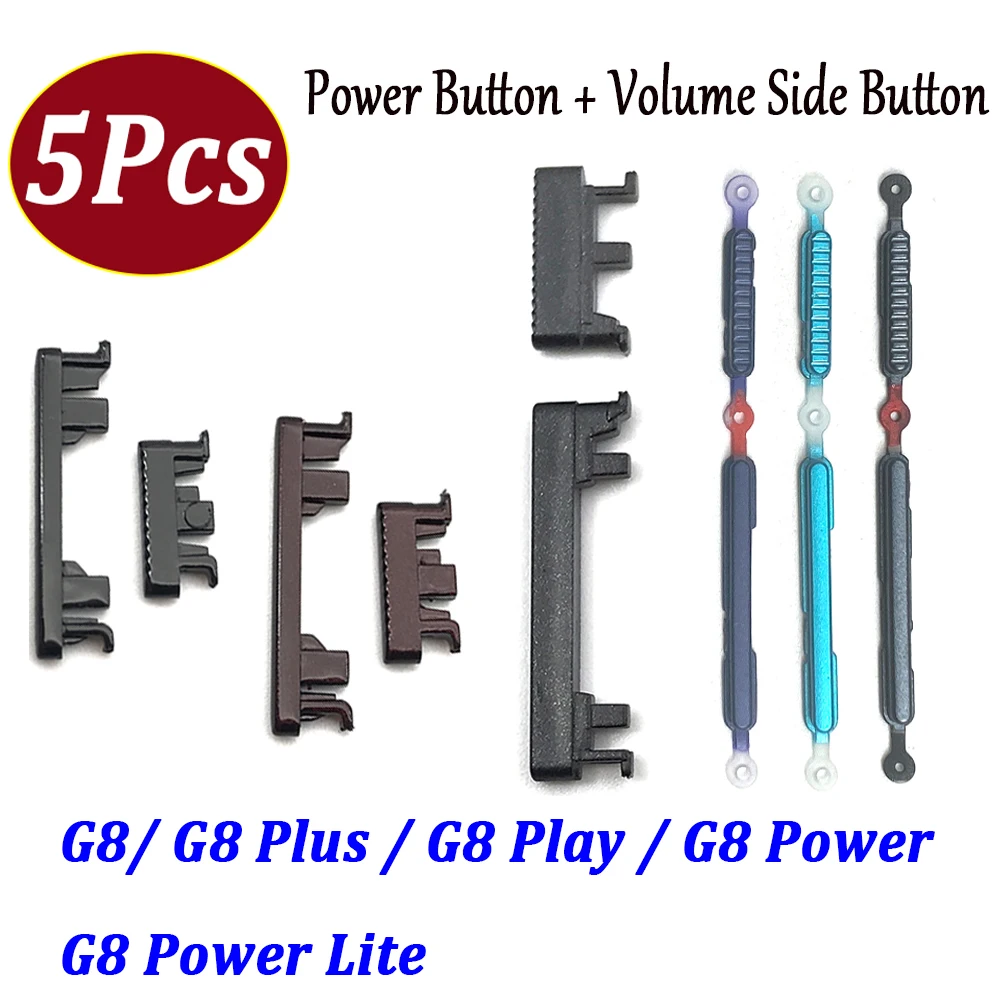 

5Pcs， Original NEW For Motorola Moto G8 / G8 Plus / G8 Play / G8 Power Lite Side Keys Power and Volume Buttons Replacement