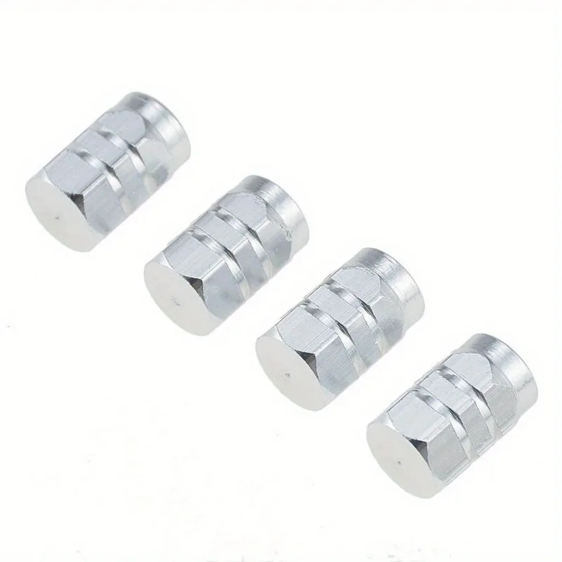 Premium Theftproof Aluminum Tire Valve Caps Set - 4 Pieces