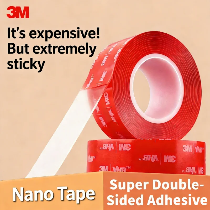 Super Strong Transparent Double-Sided Adhesive Tape - High Viscosity, Waterproof, Traceless