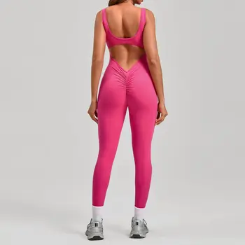 Women Training Yoga Suit Sportswear Gym Set Women 1 Pcs Sports Jumpsuit Fitness Rompers Stretch Female Push Up Workout Bodysuits 1