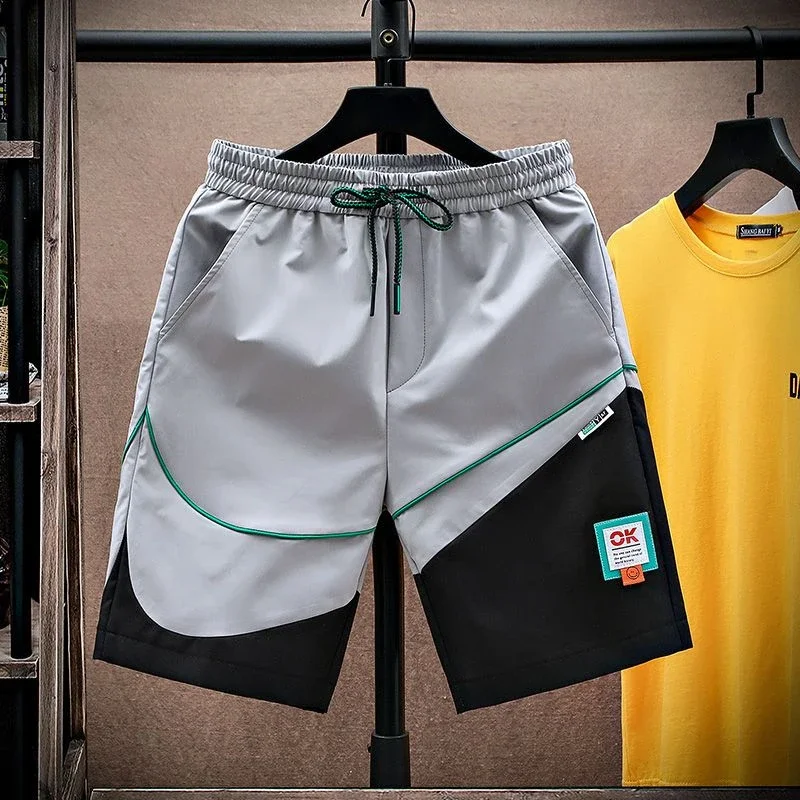 thumbnail image 1 of Pantalones cortos cargo para hombre, bermudas, pantalones cortos para hombre con bolsillos, cordón ajustable, pantalones cortos desgastados, cintura elástica elástica cómoda para hombre, 1 of 5