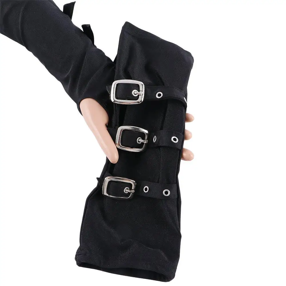 

Fingerless Couple Men Fashion Accessories Hip hop Cosplay Streetwear Belt Rivet Punk Wristband Half-finger Gloves Arm Cover