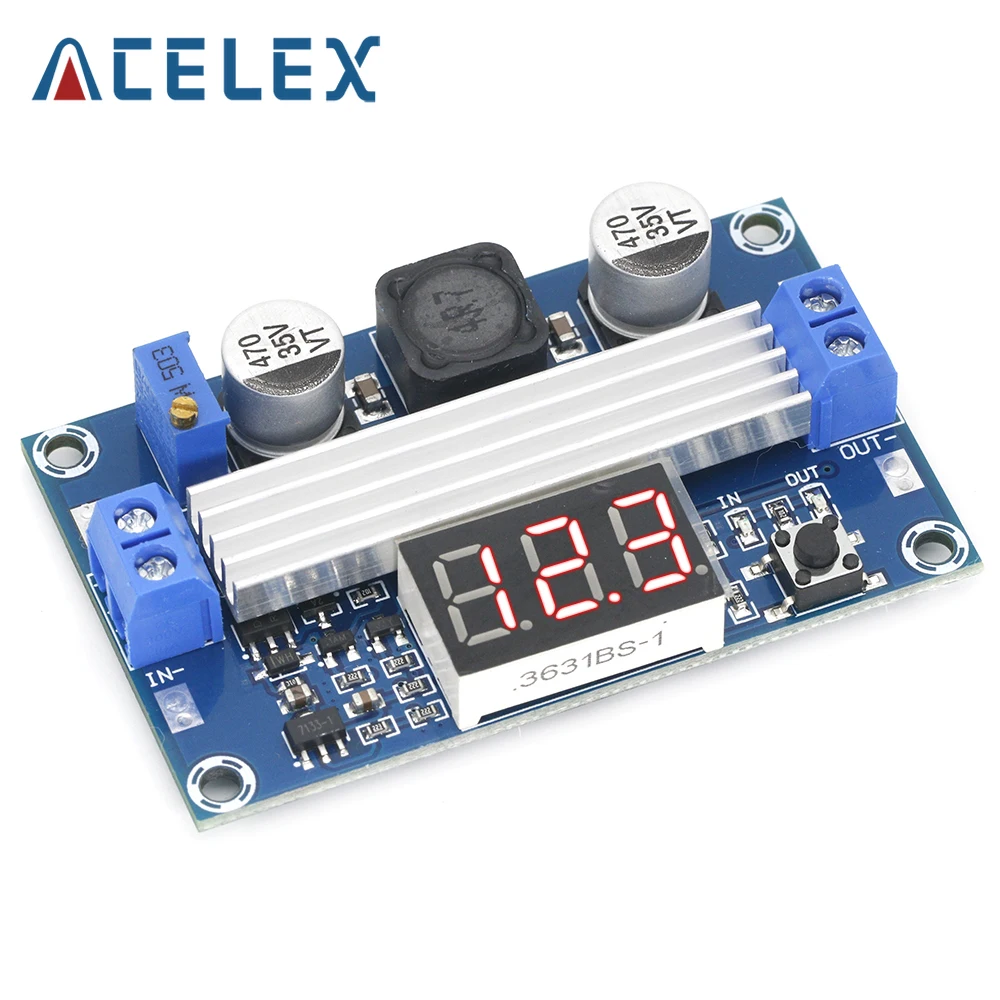 Dc Dc-Dc 3 ~ 35V A 3.5 ~ 35V Ltc1871 Booster Step-Up Modulo Convertitore Alimentatore Regolato + Voltmetro