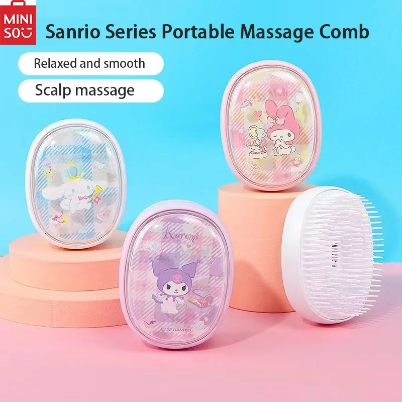 

MINISO Подлинная Авторизованная Sanrio серия Корица собака Kuromi Мелодия массаж сглаживающая расческа Компактная и портативная Массажная расческа