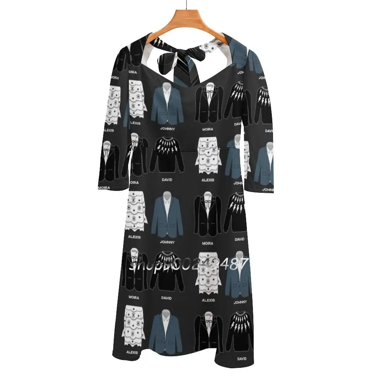 Costumi Iconici Per David Rose , Johnny Rose, Abiti Da Sera Moira Rose Abito Midi Sexy Abito Femminile Dolce Di Un Pezzo