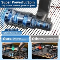 NEW Electric BBQ Grill Brush High Temperature Resistant 180° Adjustable 3 Speeds Mins Grill Cleaner for Outdoor Griddles Smokers 2