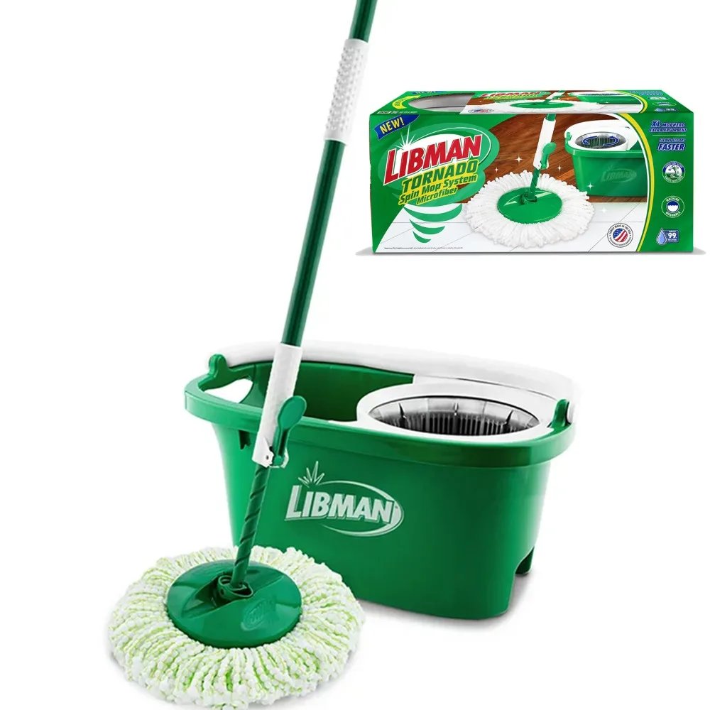 

Spin Mop and Bucket Set Multi Functional Mopping System Long Lasting, Easy To Vacuum and Dry Mopping