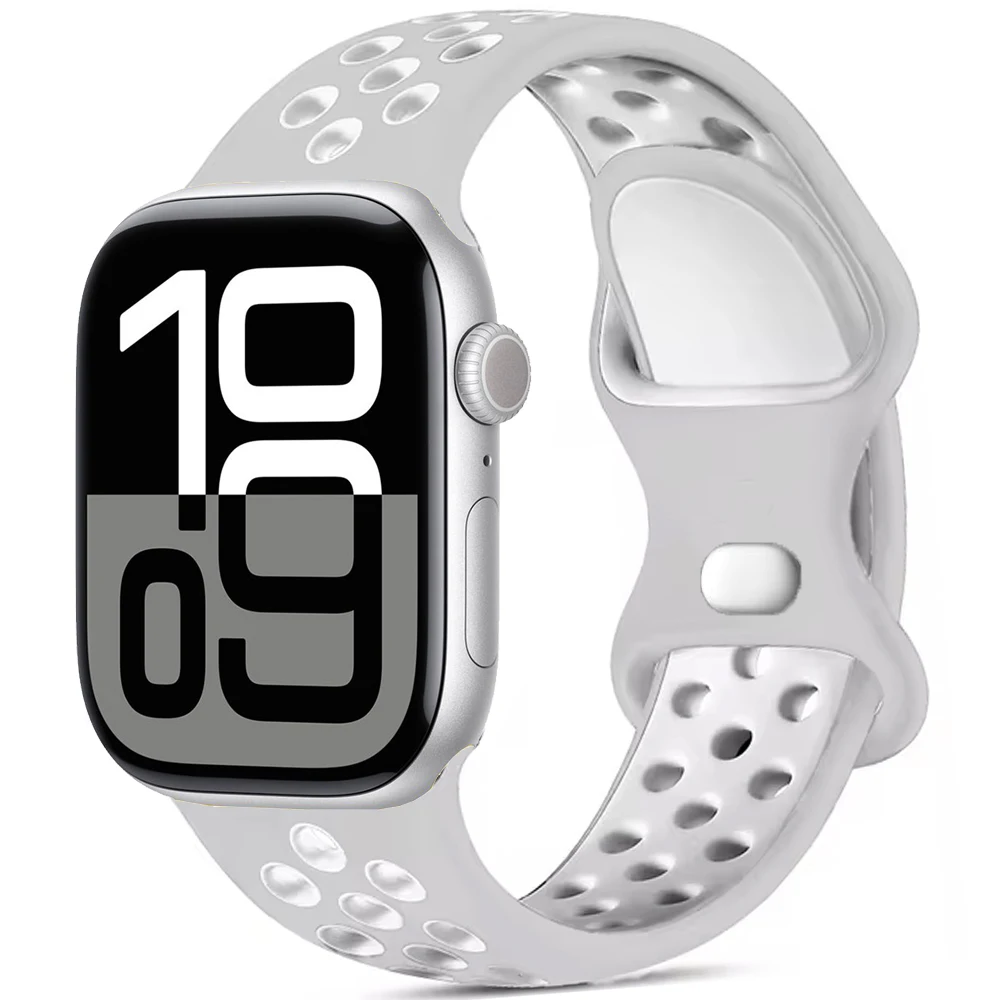 Premium Soft Silicone Band with Metal Buckle