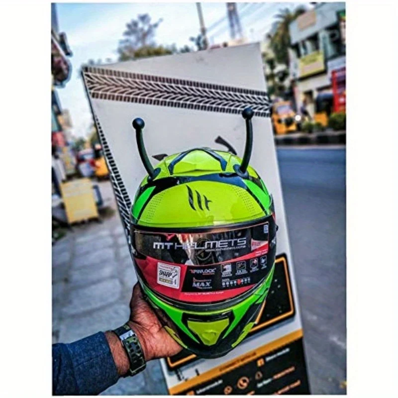 2pcs Silicone Motorcycle Helmet Antenna Bee Snail Antennae Corner Ox Horn Motorcycle Helmet Accessories, Motorcycle Accessories