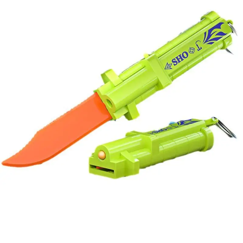 

Retractable Carrot Knife Durable Don't Hurt People Tricky Toys Selected Materials Opp Bag Unzip Toy Telescopic Knife Plastic