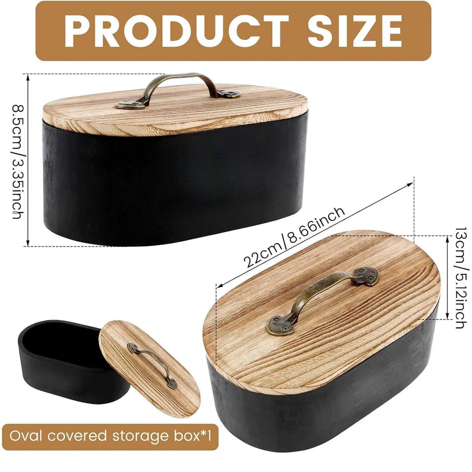 Feminine Product Organizer Wooden Pad and Tampon Storage Holder Bathroom Accessories Decorative for Hairpins Medicine Cotton