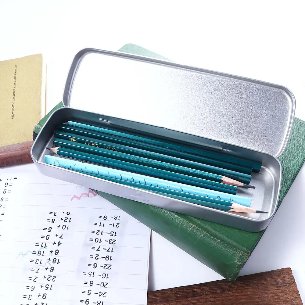 Metal Pencil Case Storage Box  Metal Pencil Case 20 Pencils