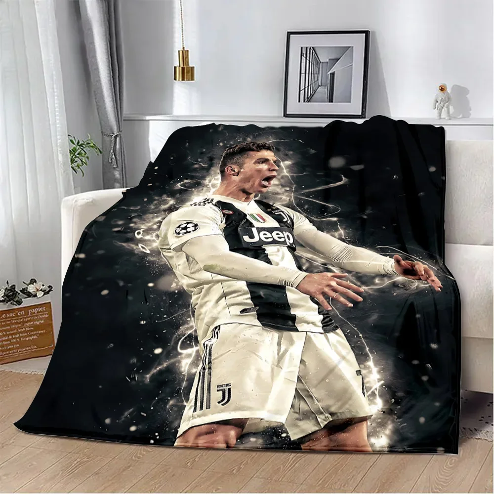 Printed Blanket Picnic Blankets Warm Blanket Soft and Football CR7 R-Ronaldos Comfortable Blanket Home Travel Birthday Gift 6