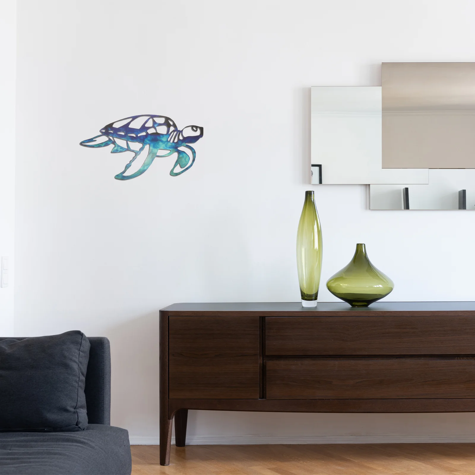 

Marine Wall Hangings Turtle Craft Small Decor Garden Patio Decoration Iron Turtles Sea ​​turtle
