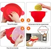 DIY Make Popcorn Bucket Bowl with Lid Bowls Microwave Silicone Popcorn Maker Food Grade Foldable High Quality Kitchen Easy Tools 5