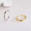 1/3 PCS Double Row Stackable Open Resizable Wave Stainless Steels Ring Gold Silver Color Minimalist Irregular Rings Jewellery 6