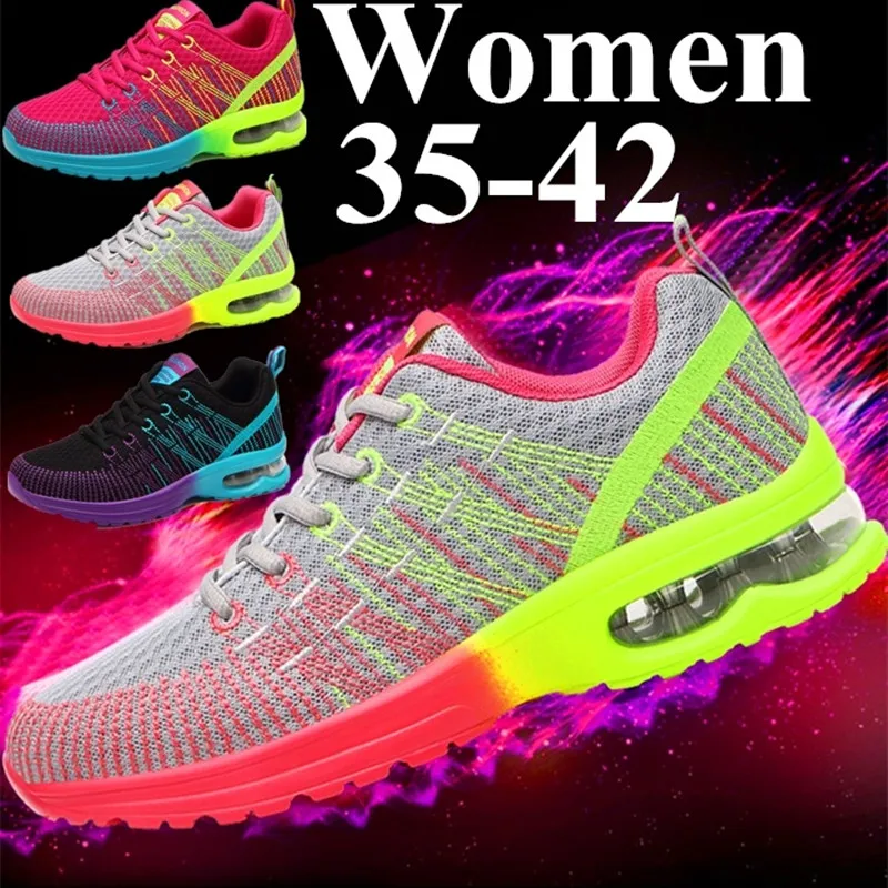 Women's Casual Fashion Air Cushion Lightweight Training Shoes Mesh Breathable Sneakers