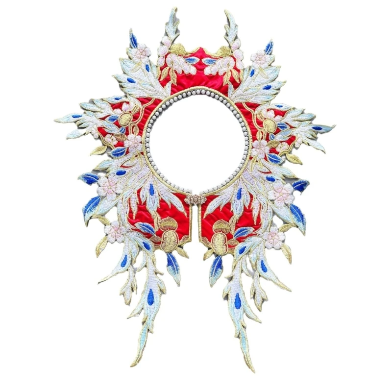 

Detachable Shawl Hanfu Floral Yunjian Collar Embroidery Traditional Chinese