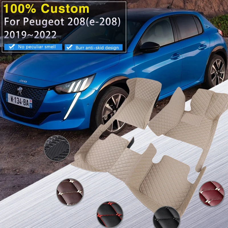 Автомобильные коврики для Peugeot 208 e-208 e208 P21 2019 ~ 2022 роскошные кожаные