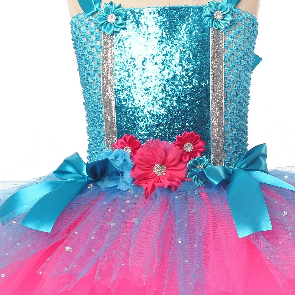 LZH Children's Cosplay Dress Carnival Costumes Kids Formal Pageant Princess Gown Birthday Flower Girls Tutu Dress For Wedding