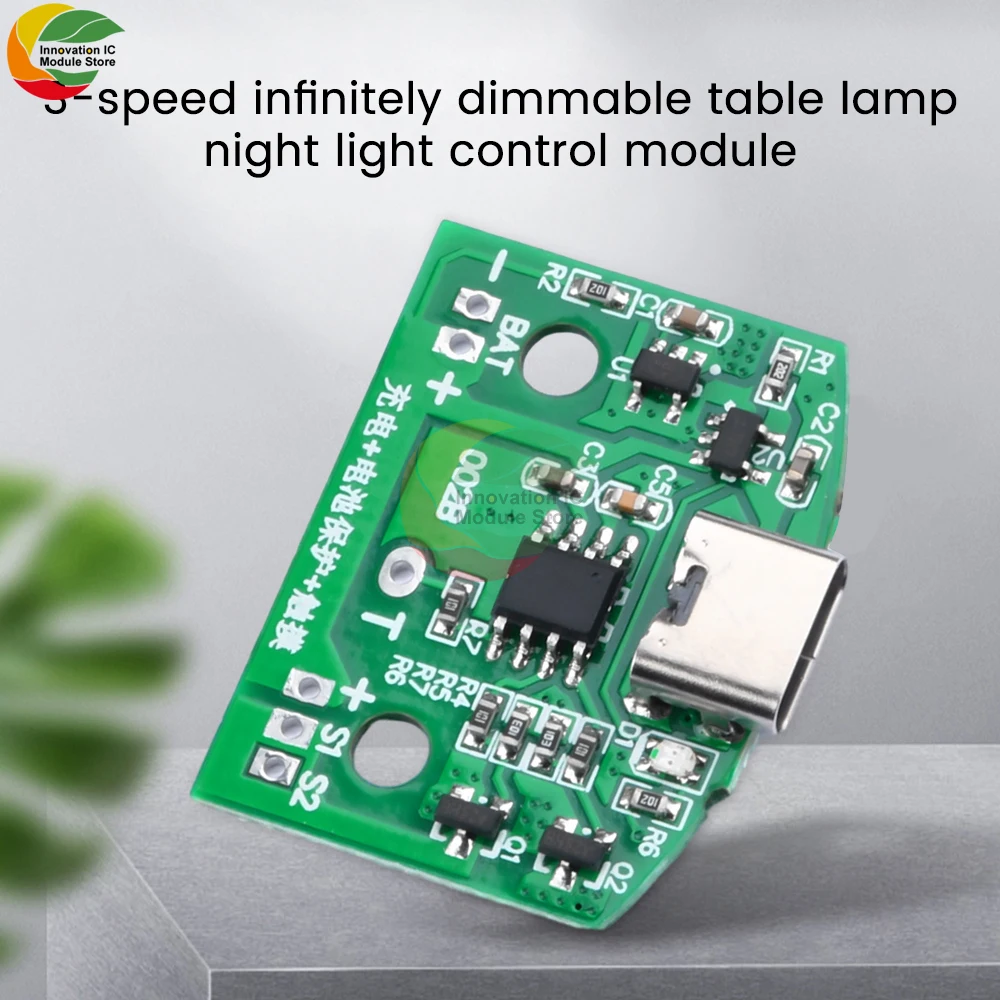 Type-C-Desk-Lamp-Circuit-Board-Usb-Charging-3-Speed-Infinitely-Dimmable ...