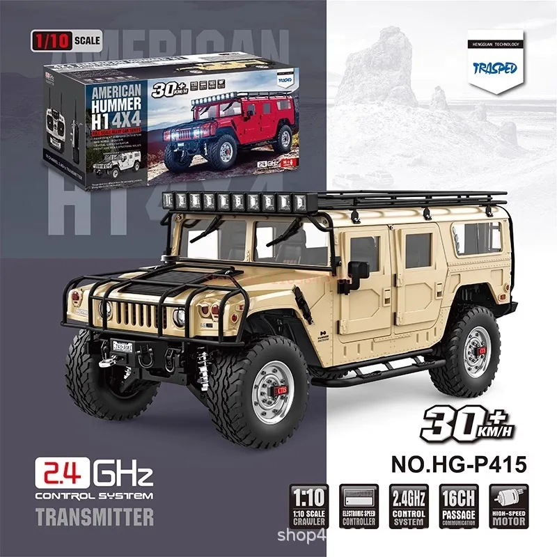 Hengguan P415 1/10 RC Remote Control Car Civilian Version Simulation Hummer Four-Wheel Drive Off-Road Climbing Car Model Toy Gif 4
