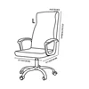 Velvet Office Chair Cover Computer Swivel Seat Cover Modern Elastic Chair Anti-slip Washable Slipcovers Removable Dust Covers 3