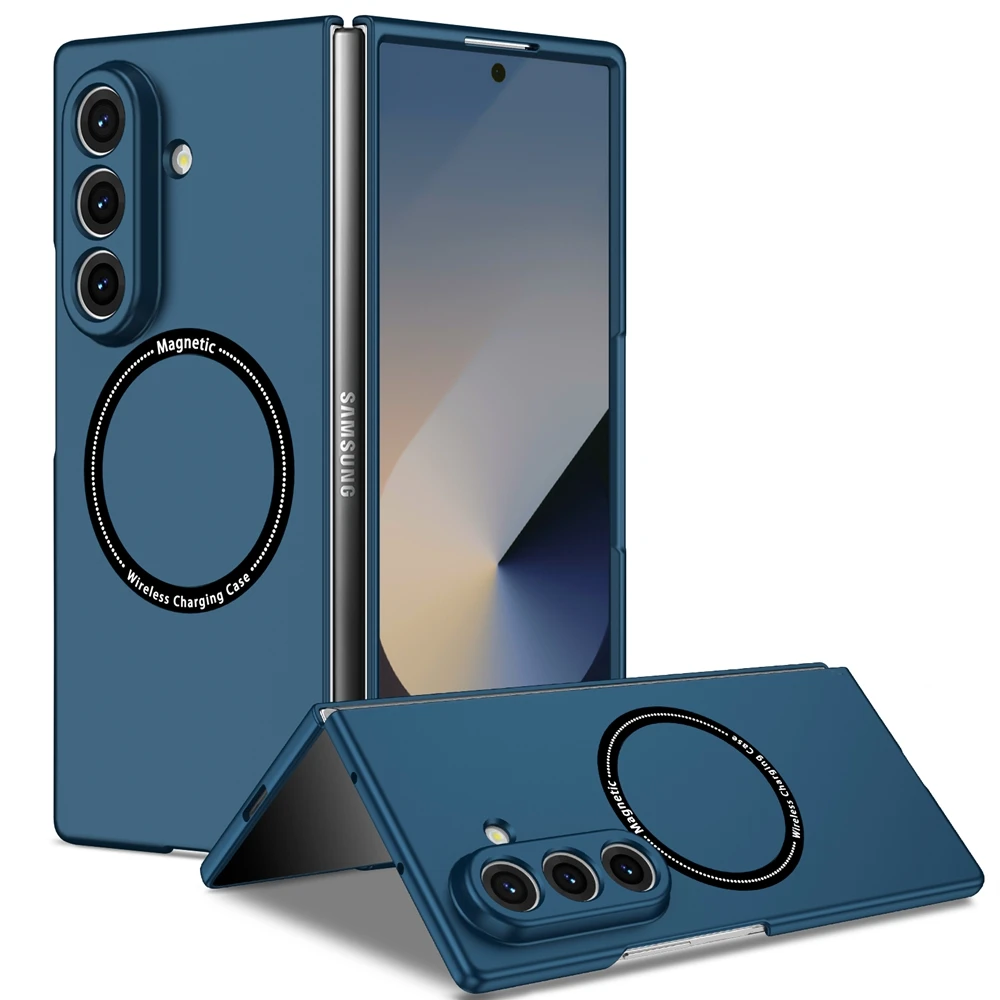 Ultra Thin Foldable Matte Shockproof Phone Case with MagSafe Wireless Charging Compatibility
