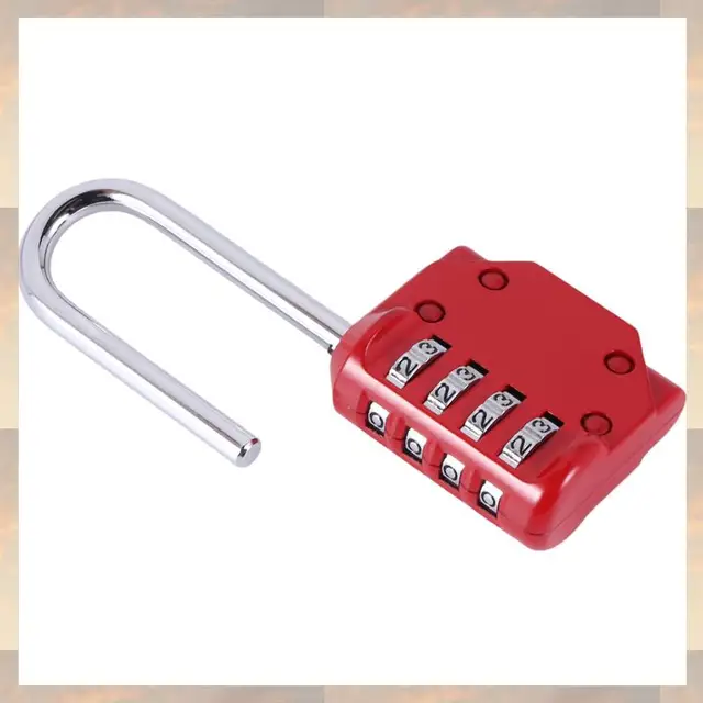 2025 New-4 Pack Code Padlocks, 4 Digit Long Shackle Resettable Pad Lock For Outdoor Gate, Shed, Fence, Hasp Storage, Gym Locker 6