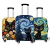 Oil Painting Van Gogh Black Cat Luggage Covers for Travel The Starry Night Suitcase Covers Trolley Case Protective Cover Gift 1